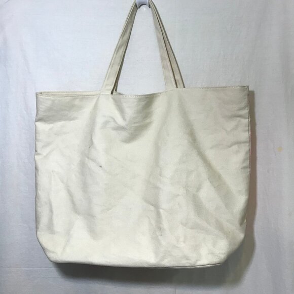 Victoria's Secret Pink & White Sequin Tote Bag 2016 Sparkly Bling Glam EUC Vacay - Picture 5 of 14